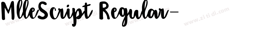 MlleScript Regular字体转换 MlleScript Regular字体转换